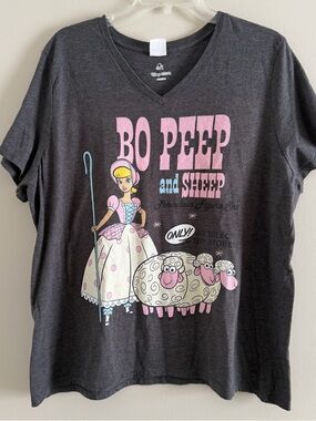 Disney Pixar BO PEEP and Sheep Graphic V-Neck Tee - women’s 2XL T-shirt